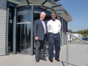 The author and Dr. Keith Baker at CERN