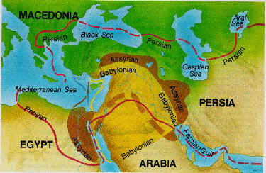 Map of Assyrian, Babylonian & Persian Empires