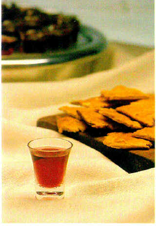 communion wine and bread